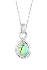 Infinity Pendant-Necklace-Charm-Handmade-Sterling Silver-Crystal Jewelry-Polished-Green-LeightWorks-San Diego-David Leight-California