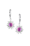 Teeny Sun Earrings are crafted from high-quality materials, ensuring both durability and style. Featuring 5mm frosted pink stones and secure sterling silver lever-backs plus, they are waterproof and durable.
