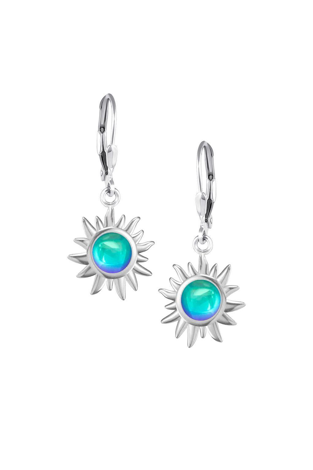 Teeny Sun Earrings are crafted from high-quality materials, ensuring both durability and style. Featuring 5mm polished aqua stones and secure sterling silver lever-backs plus, they are waterproof and durable.