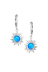 Teeny Sun Earrings are crafted from high-quality materials, ensuring both durability and style. Featuring 5mm polished blue stones and secure sterling silver lever-backs plus, they are waterproof and durable.