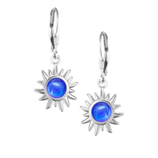 Teeny Sun Earrings are crafted from high-quality materials, ensuring both durability and style. Featuring 5mm polished violet stones and secure sterling silver lever-backs plus, they are waterproof and durable.