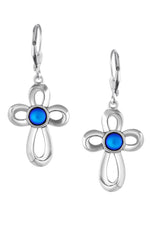 Ribbon Cross Earrings