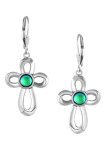 Ribbon Cross Earrings