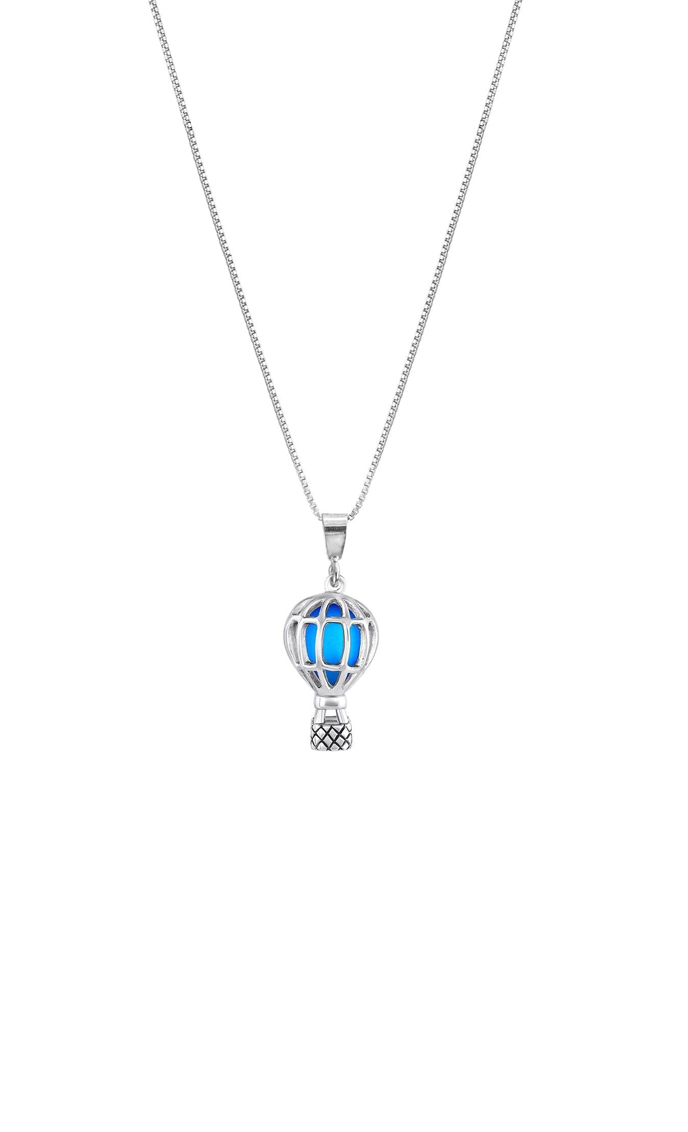 Hot good Air Balloon Necklace dark blue