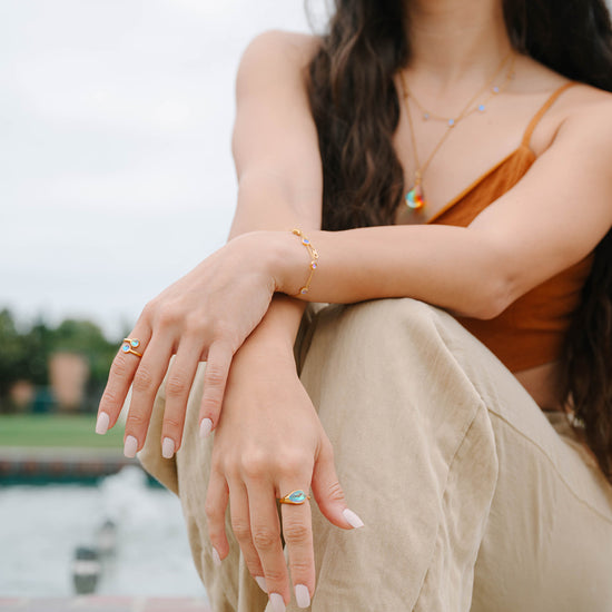 Rings collection, blends contemporary minimalism with sculptural elegance; its graceful drop-inspired silhouette makes a refined statement that elevates everyday wear and special occasions with understated sophistication and versatile styling.