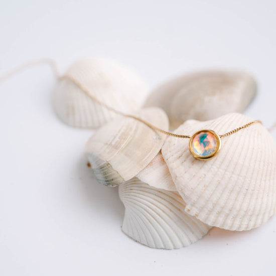 Beautiful Colorful Crystal on a shell 