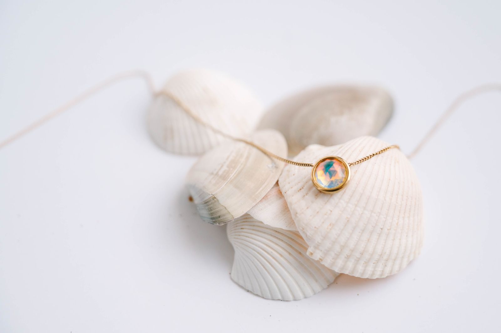 Beautiful Colorful Crystal on a shell 