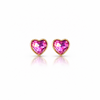Heart Stud Earring Gold Stainlessl Pink