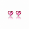 Heart Stud Earring Stainless Steel Pink