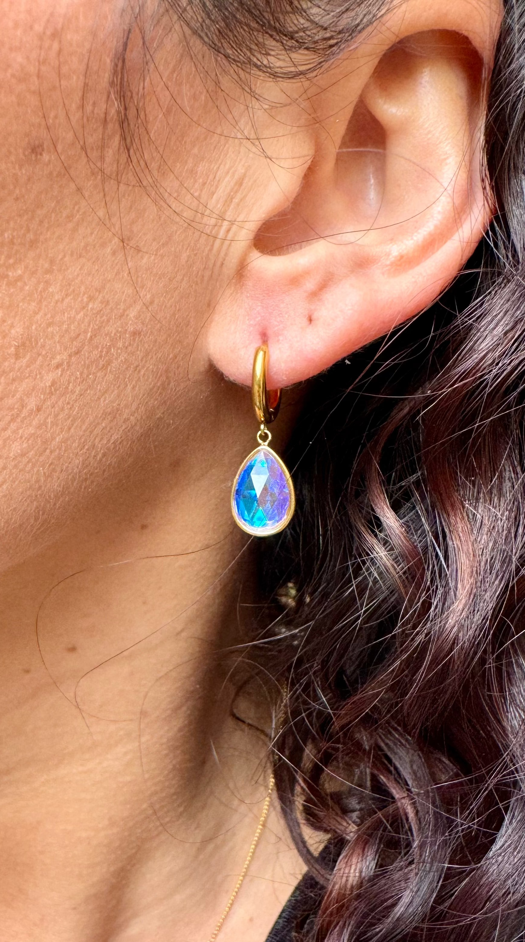 Colorful Blue Drop Earring