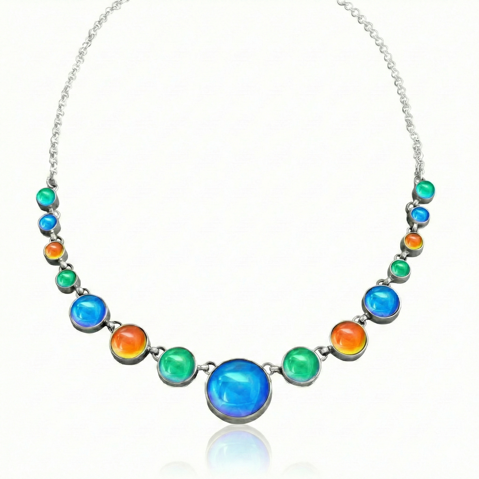 Multi Circle Necklace - this pendant necklace features a unique design of interconnected circles, symbolizing unity and connection. Crafted with exquisite attention to detail from high-quality materials, the intricate arrangement of circles creates a visually stunning accessory that is sure to catch the eye and inspire discussions wherever you go.