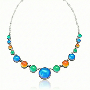 Multi Circle Necklace - this pendant necklace features a unique design of interconnected circles, symbolizing unity and connection. Crafted with exquisite attention to detail from high-quality materials, the intricate arrangement of circles creates a visually stunning accessory that is sure to catch the eye and inspire discussions wherever you go.