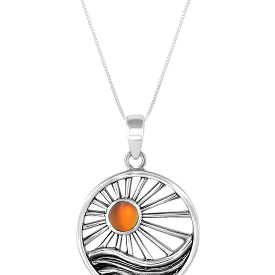 Small Nautilus Shell Pendant inspired by one of nature's most fascinating treasures. The frosted fire pendant comes with an included 18" sterling silver .7mm box chain for a polished and complete look.