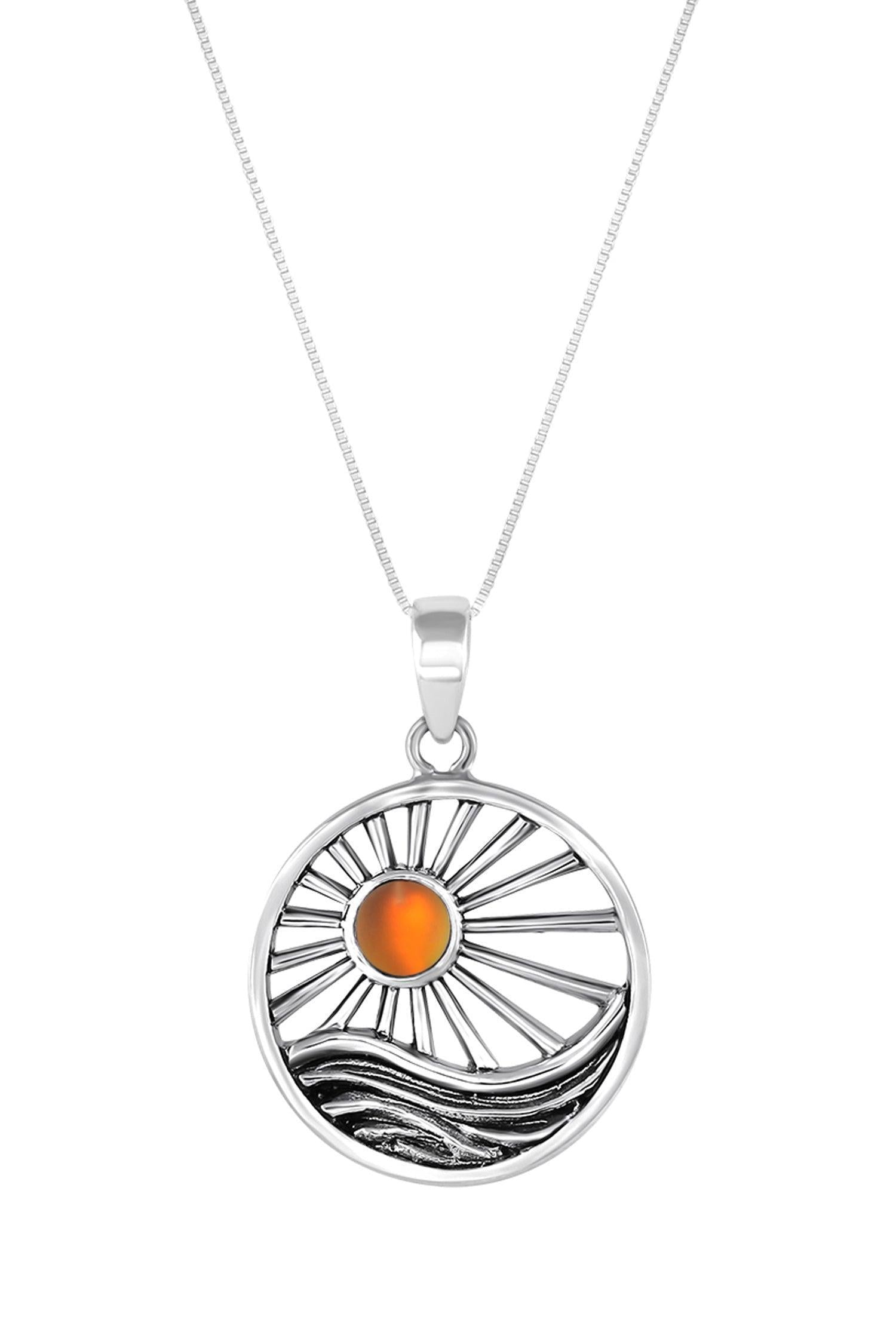 Small Nautilus Shell Pendant inspired by one of nature's most fascinating treasures. The frosted fire pendant comes with an included 18" sterling silver .7mm box chain for a polished and complete look.