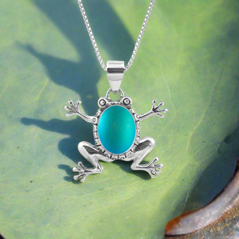 Crystal Frog Pendant