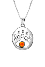 Sterling Silver Bear Paw Pendant