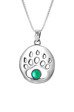 Sterling Silver Bear Paw Pendant