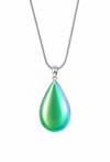 a beautiful, simple addition to any outfit. Pair it with our crystal Drop Earrings (EAR-020) for a complete ensemble. LeightWorks handmade pendants comes in a wide variety of colors and shine with an iridescent glow of color from within. 