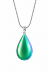 a beautiful, simple addition to any outfit. Pair it with our crystal Drop Earrings (EAR-020) for a complete ensemble. LeightWorks handmade pendants comes in a wide variety of colors and shine with an iridescent glow of color from within. 