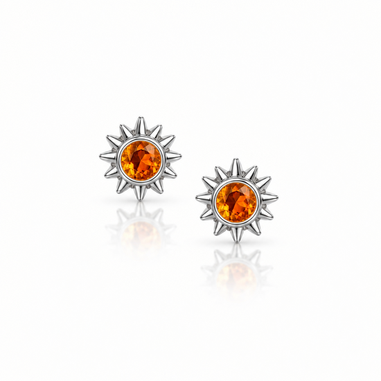 Sun Stud Earring Stainless Steel Fire 