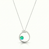 Barrel Pendant features a simple yet striking design that beautifully emulates the movement of a barrel within a wave. Crafted from high-quality sterling silver with polished blue crystal.