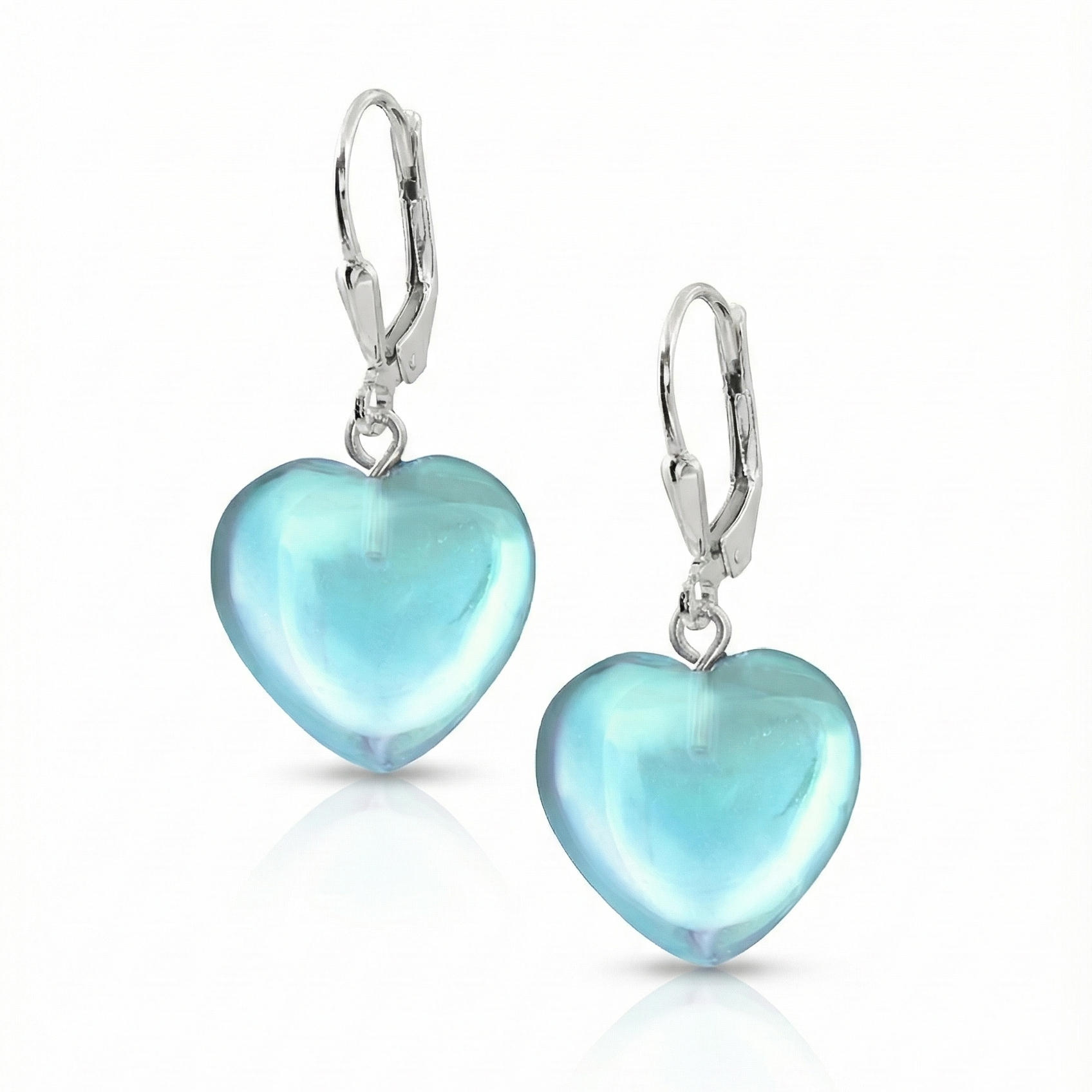 Crystal Heart Earrings | LeightWorks Sterling Silver Crystal Jewelry