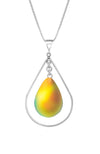 Drop with Loop Pendant is a classic design that elegantly radiates with frosted fire pendant. It comes with an 18" .7mm sterling silver box chain, ensuring a complete and polished look.