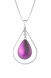 Drop with Loop Pendant is a classic design that elegantly radiates with frosted pink pendant. It comes with an 18" .7mm sterling silver box chain, ensuring a complete and polished look.