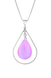 Drop with Loop Pendant is a classic design that elegantly radiates with polished pink pendant. It comes with an 18" .7mm sterling silver box chain, ensuring a complete and polished look.