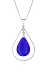 Drop with Loop Pendant is a classic design that elegantly radiates with polished violet pendant. It comes with an 18" .7mm sterling silver box chain, ensuring a complete and polished look.