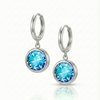 Eclipse Hoop Earrings are perfectly sized with a 9mm round blue circle and an 11mm silver stainless hoop diameter. These earrings are crafted to add a subtle yet striking touch of sophistication to your everyday ensemble.