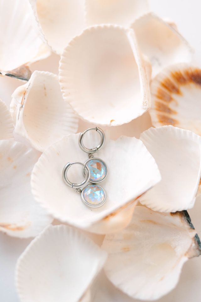  Perfectly sized with a 9mm circle, these earrings are crafted to add a subtle yet striking touch of sophistication to your everyday ensemble. Inspired by the celestial beauty of an eclipse, the minimalist design highlights a radiant crystal that catches the light with every move.