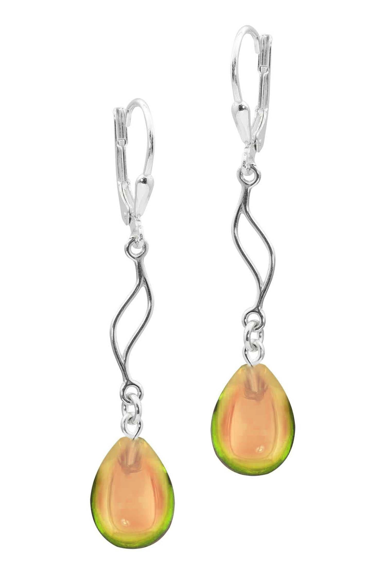 Feather Ext. Earrings with polished fire pendant, comes with .925 sterling silver lever-backs for secure and comfortable wear.