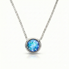  Halo Crystal Necklace, a stunning centerpiece in our Pendant collection that radiates pure elegance. This exquisite necklace showcases a dazzling 9mm blue crystal, durable stainless steel with a 16"-18" adjustable chain.