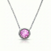  Halo Crystal Necklace, a stunning centerpiece in our Pendant collection that radiates pure elegance. This exquisite necklace showcases a dazzling 9mm pink crystal, durable stainless steel with a 16"-18" adjustable chain.