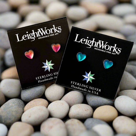 Heart Stud Earrings featuring a stunning 7mm stone set in .925 sterling silver posts.