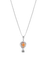 Hot Air Balloon Pendant: This beautifully crafted frosted fire pendant features a delicate design, perfect for expressing your fun and creative side. Each pendant comes with an 18” chain.