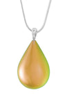 Medium Drop Pendant is a beautiful, simple, and elegant which includes an 18" sterling silver 1mm snake chain with the  frosted fire pendant.