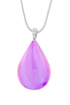 Medium Drop Pendant is a beautiful, simple, and elegant piece that includes an 18" sterling silver 1mm snake chain with the  polished pink pendant.