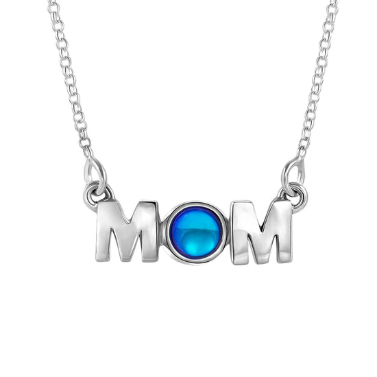 MOM Pendant crafted with utmost precision and attention to detail. Made with high-quality materials. The polished blue pendant comes with an 18" sterling silver .7mm box chain included.