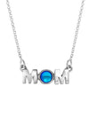 MOM Pendant crafted with utmost precision and attention to detail. Made with high-quality materials. The polished blue pendant comes with an 18" sterling silver .7mm box chain included.