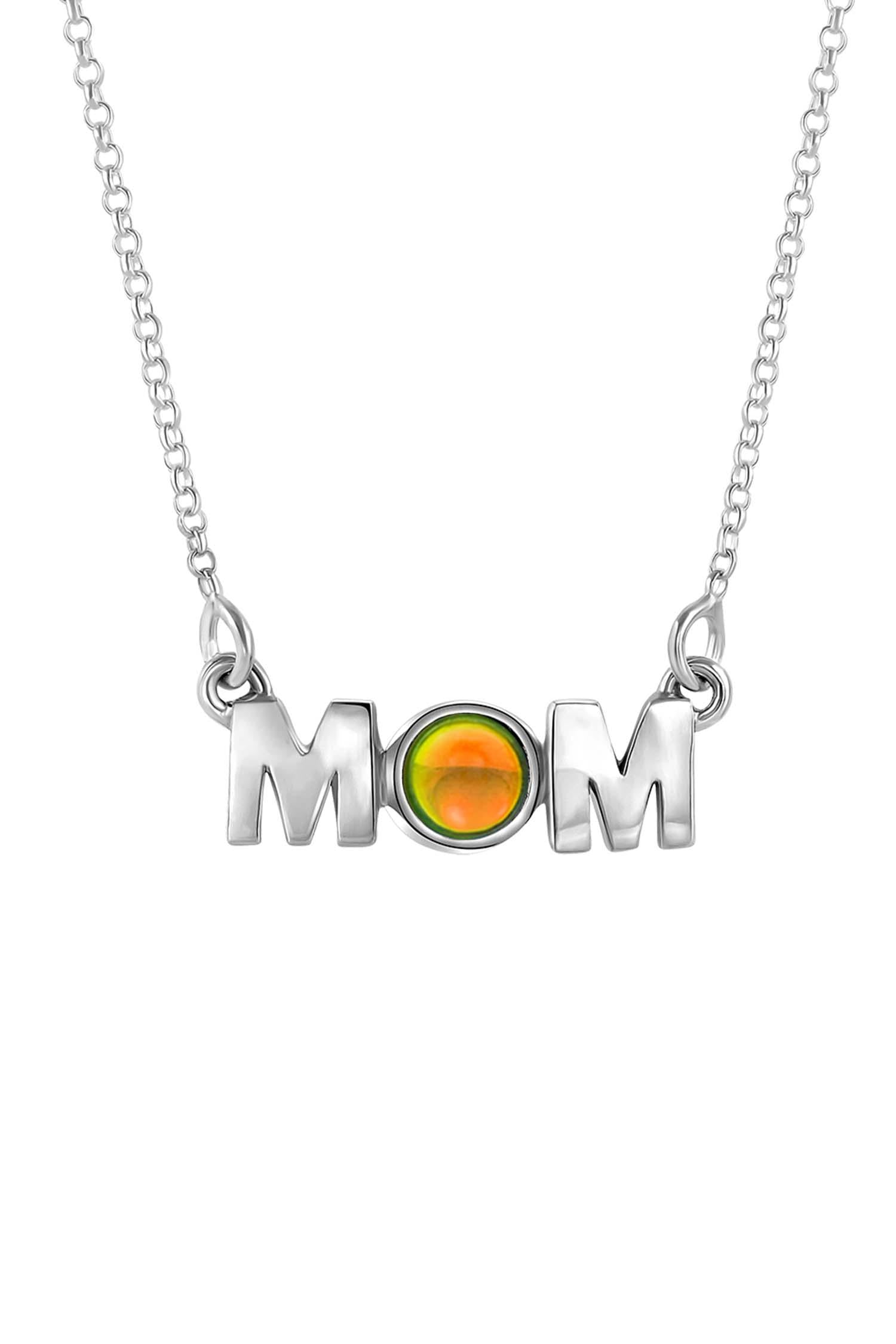MOM Pendant crafted with utmost precision and attention to detail. Made with high-quality materials. The polished fire pendant comes with an 18" sterling silver .7mm box chain included.