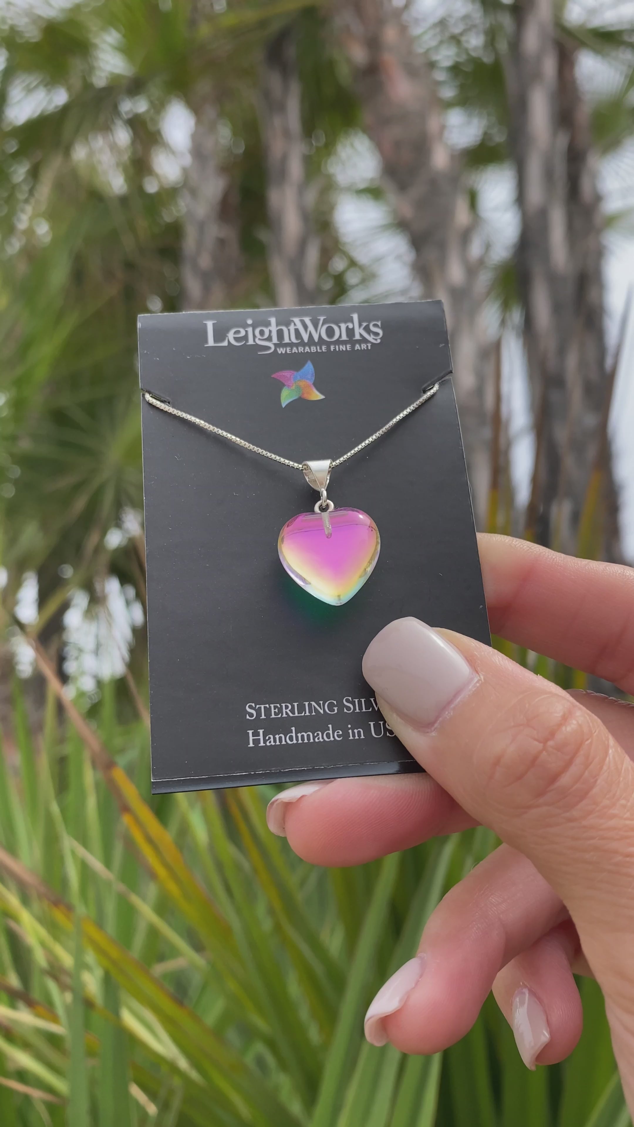 Small Crystal Heart Pendant by LeightWorks, San Diego <script type