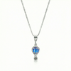 Small balloon pendant crafted from high-quality sterling silver and a frosted blue pendant features a delicate design, perfect for expressing your fun and creative side. includes an 18” chain for comfortable wear.