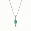 Small Balloon Pendant crafted from high-quality sterling silver and a frosted green pendant features a delicate design, perfect for expressing your fun and creative side., includes an 18” chain for comfortable wear.