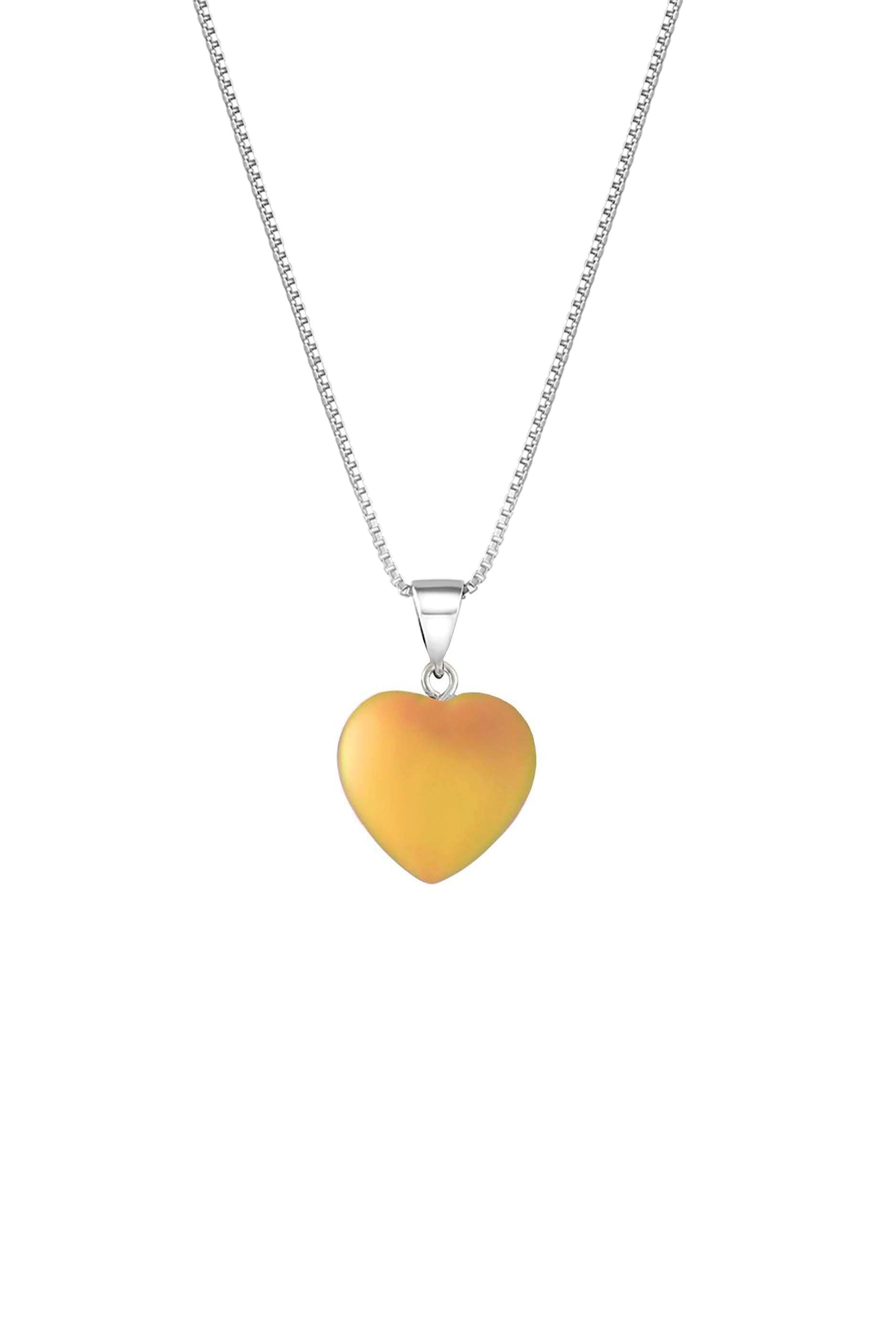 Small Crystal Heart Pendant crafted with sterling silver components, this pendant is designed for both quality and style. Includes a 16" sterling silver .7mm box chain with the frosted fire pendant.