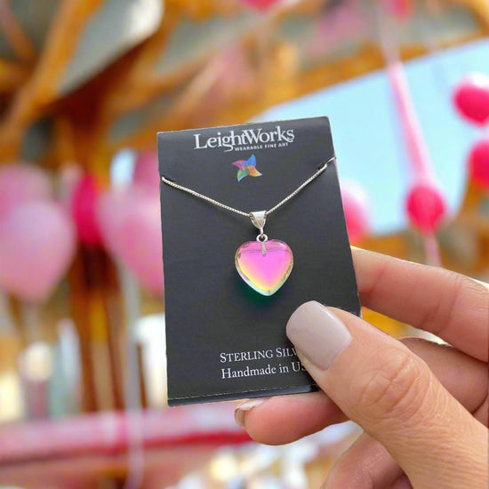 Small Crystal Heart Pendant crafted with sterling silver components, this pendant is designed for both quality and style. Includes a 16" sterling silver .7mm box chain with the polished pink pendant.