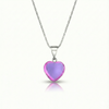 Small Crystal Heart Pendant crafted with sterling silver components, this pendant is designed for both quality and style. Includes a 16" sterling silver .7mm box chain with the polished pink pendant.