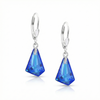 Small Triangle Glacier Crystal Earrings, these iridescent, geometric designs are truly eye-catching and are inspired by the unique form of polished blue sublime glaciers. Crafted with high-quality sterling silver components.
