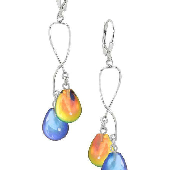 Spiral Earrings crafted with high-quality sterling silver components, these earrings feature mesmerizing polished blue/fire colors that captivate the eye. With secure lever backs, you can wear them comfortably all day long.